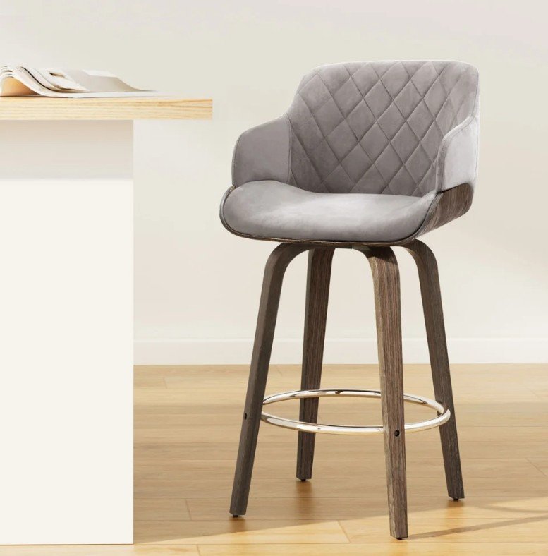 Elegant Artiss Bar Stools – Swivel Velvet Padded Comfort