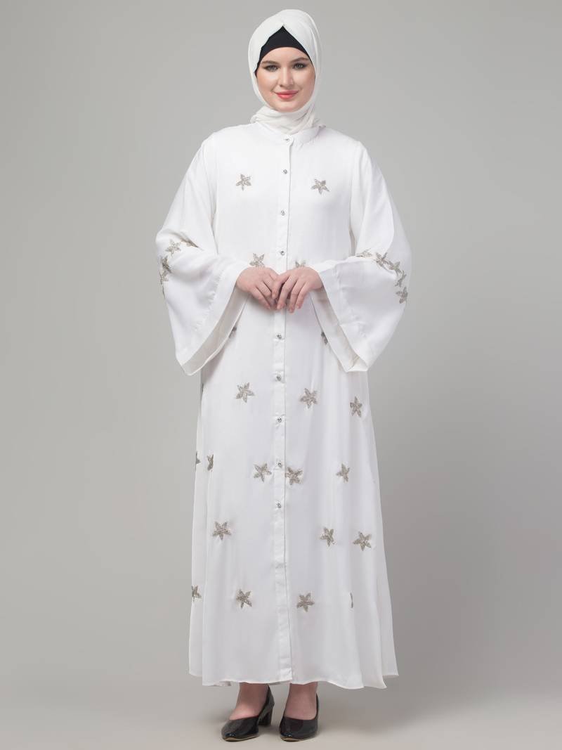 White Abaya for Women | Elegant Abaya Dress 45% Off