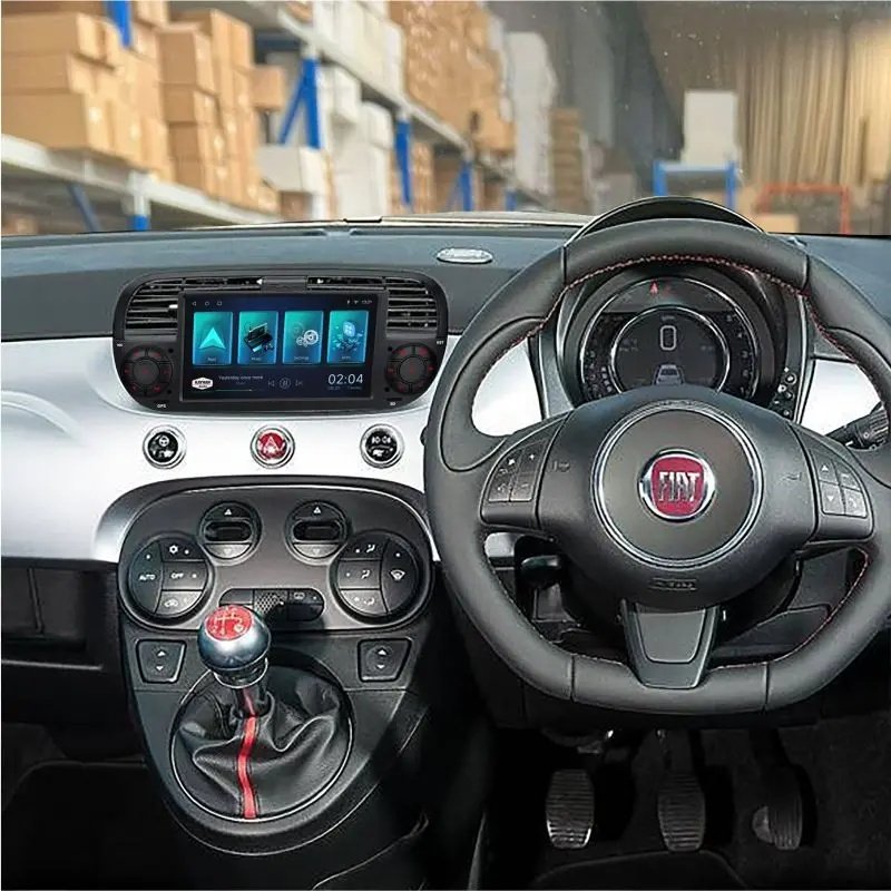 Car Stereo with SatNav For Fiat 500C-Black | V6 | 2010-2015 | 8-inch