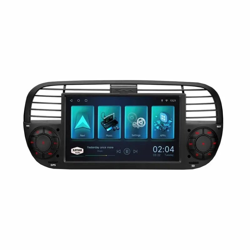Car Stereo with SatNav For Fiat 500C-Black | V6 | 2010-2015 | 8-inch