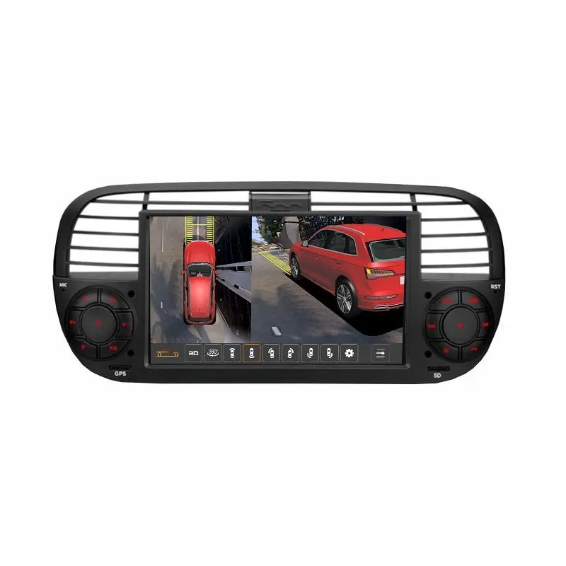 Car Stereo with SatNav For Fiat 500C-Black | V6 | 2010-2015 | 8-inch