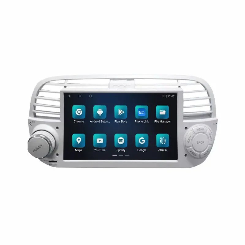 Car Stereo with SatNav For Fiat 500C-Silver | V6 | 2010-2015 | 8-inch