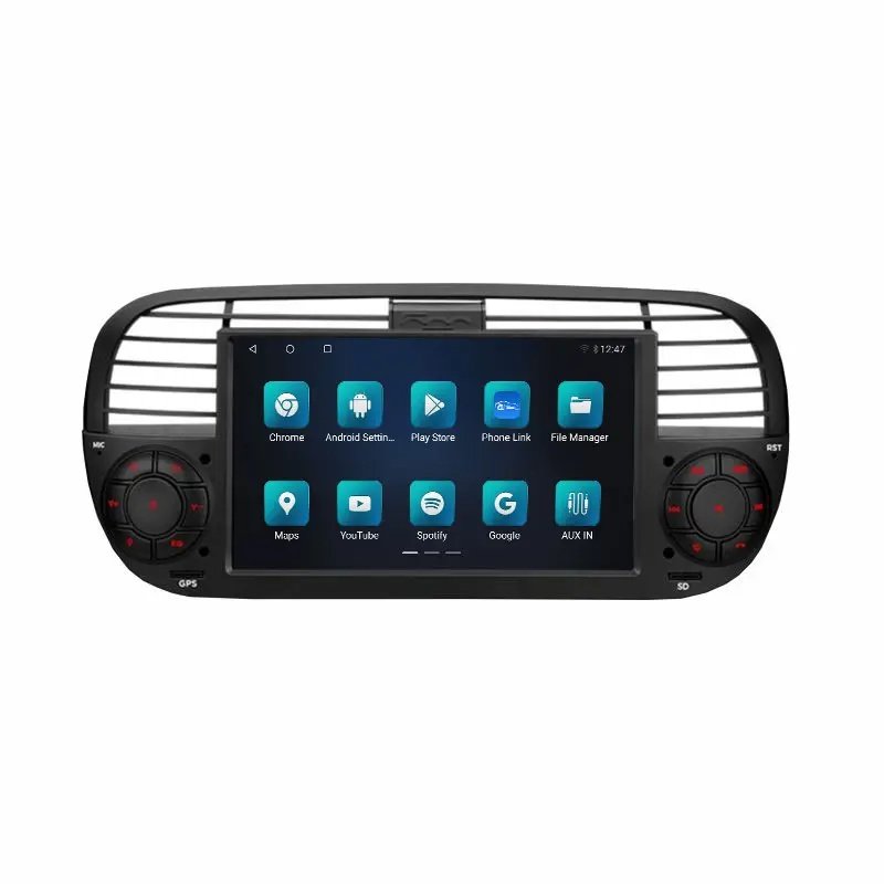 Car Stereo with SatNav For Fiat 500C-Black | V6 | 2010-2015 | 8-inch