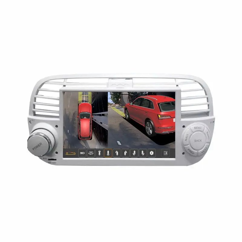 Car Stereo with SatNav For Fiat 500C-Silver | V6 | 2010-2015 | 8-inch