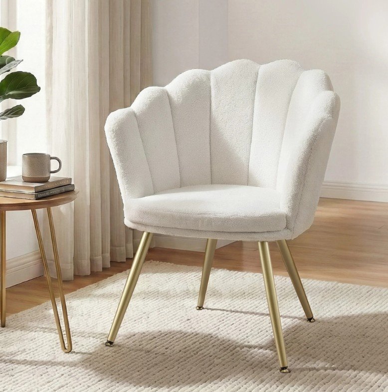 Elegant Artiss Teddy Fleece Armchair – Modern White Callista Comfort Seat
