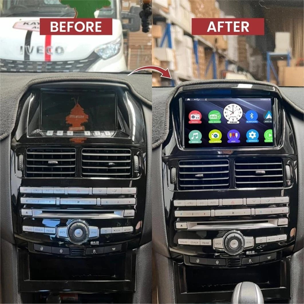 Headunit With Carplay for Ford Falcon FG MK1 to MK2 Unit upgrade + Fascia kit